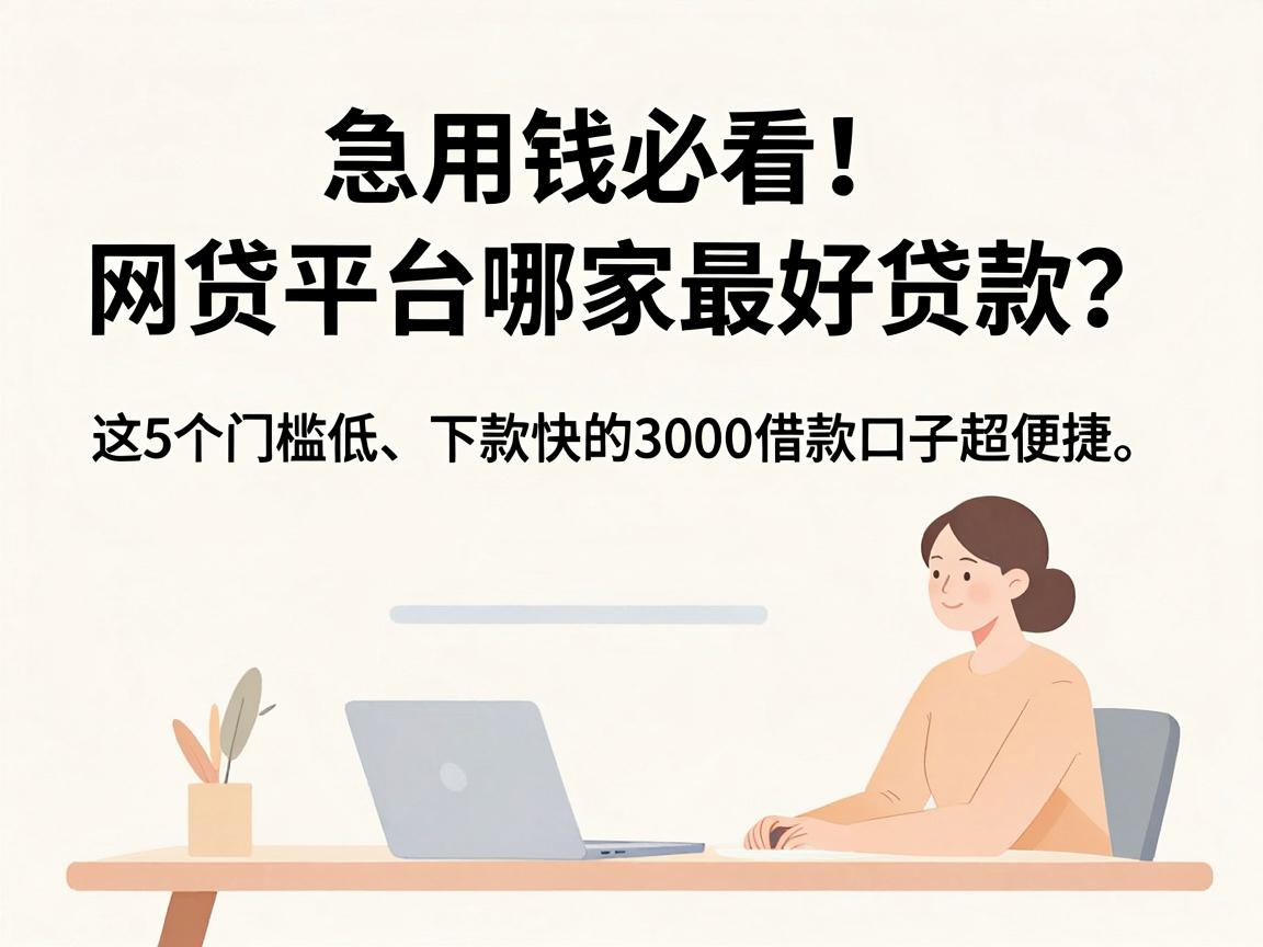 急用钱必看!网贷平台哪家最好贷款?这5个门槛低、下款快的3000借款口子超便捷
