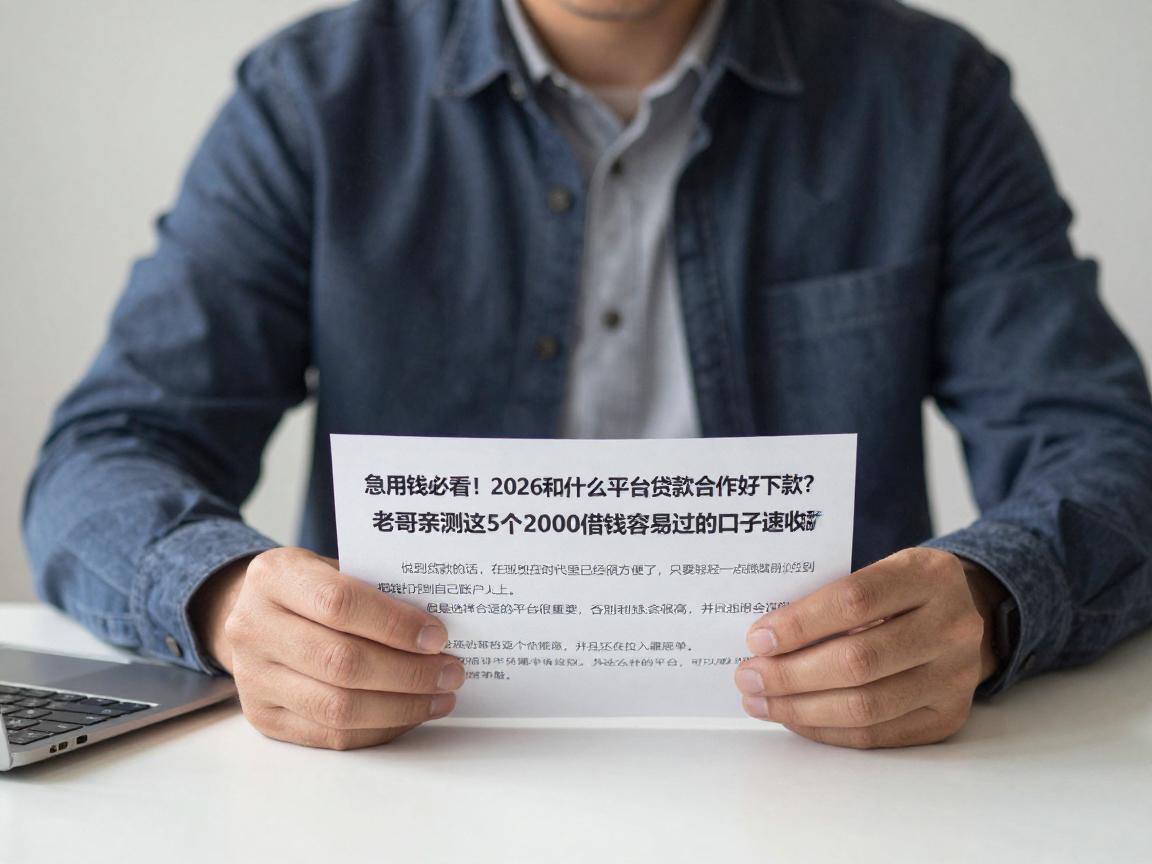 急用钱必看！2026和什么平台贷款合作好下款？老哥亲测这5个2000借款容易过的口子速收藏