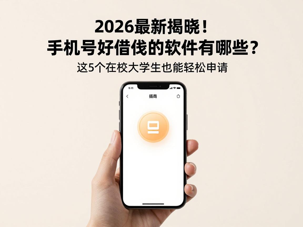 2026最新揭晓!手机号好借钱的软件有哪些?这5个在校大学生也能轻松申请