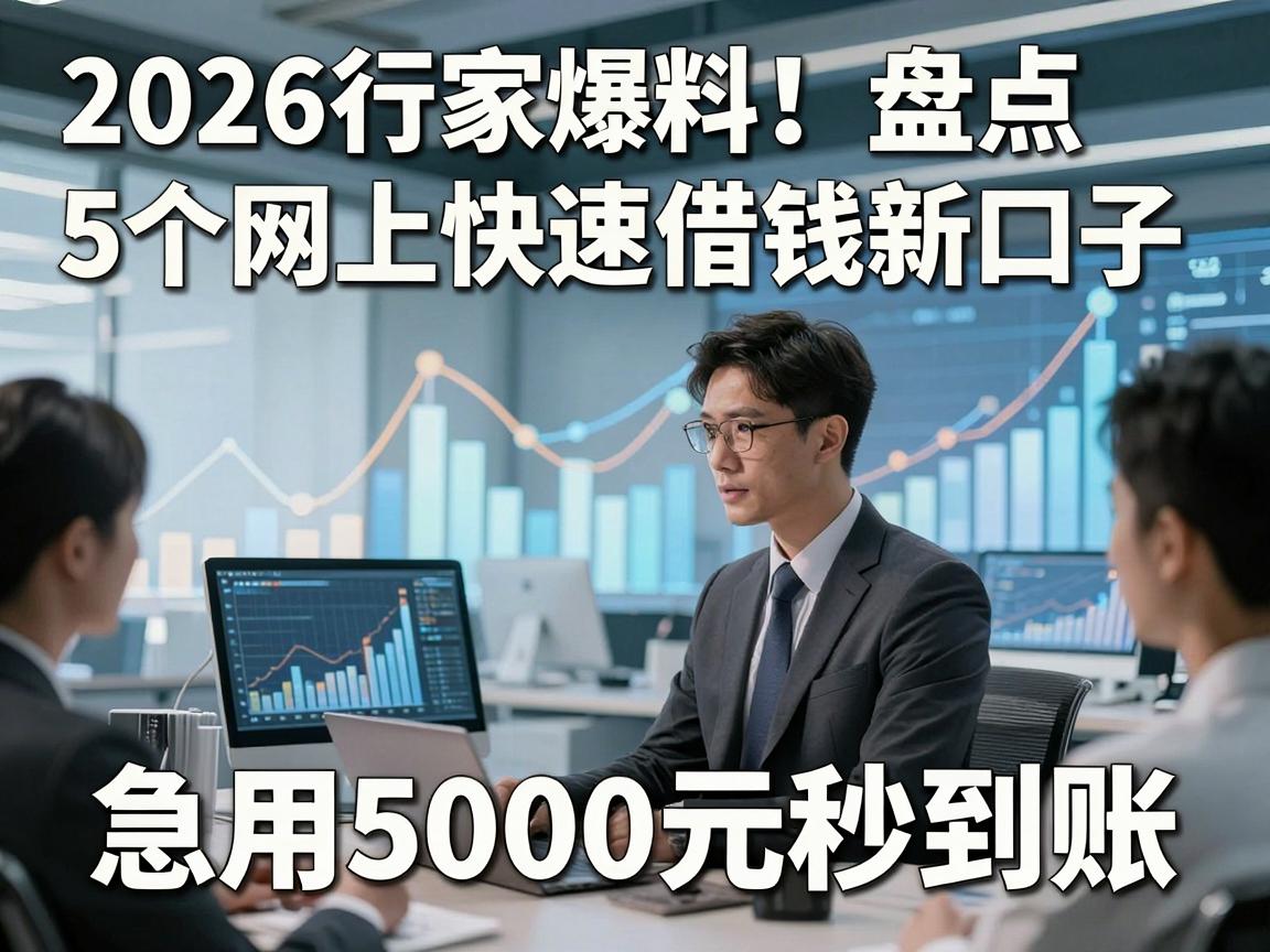 2026行家爆料!盘点5个网上快速借钱新口子,急用5000元秒到账