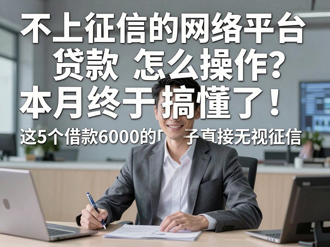 不上征信的网络平台贷款怎么操作?本月终于搞懂了!这5个借款6000的口子直接无视征信