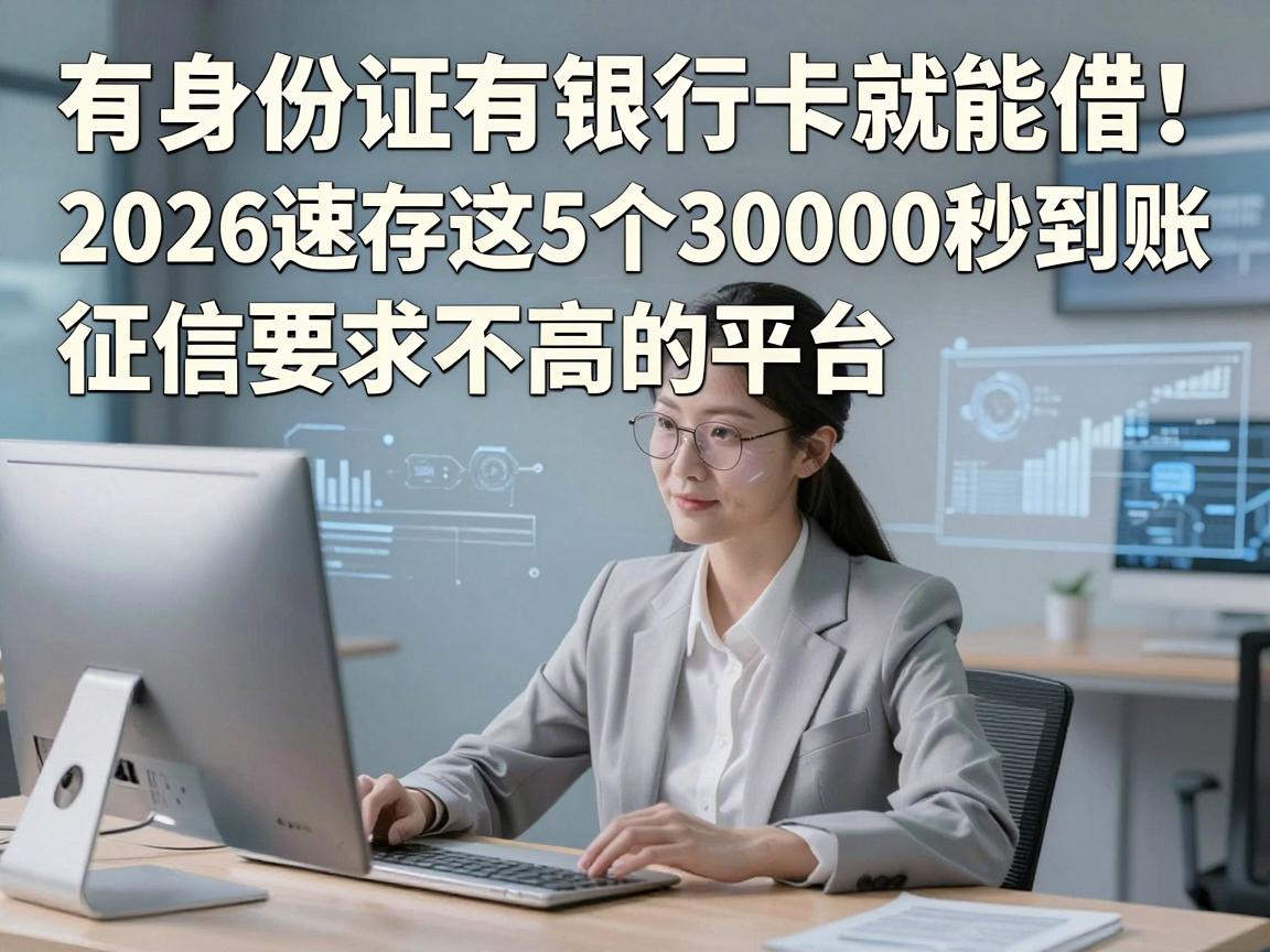 有身份证有银行卡就能借!2026速存这5个30000秒到账、征信要求不高的平台