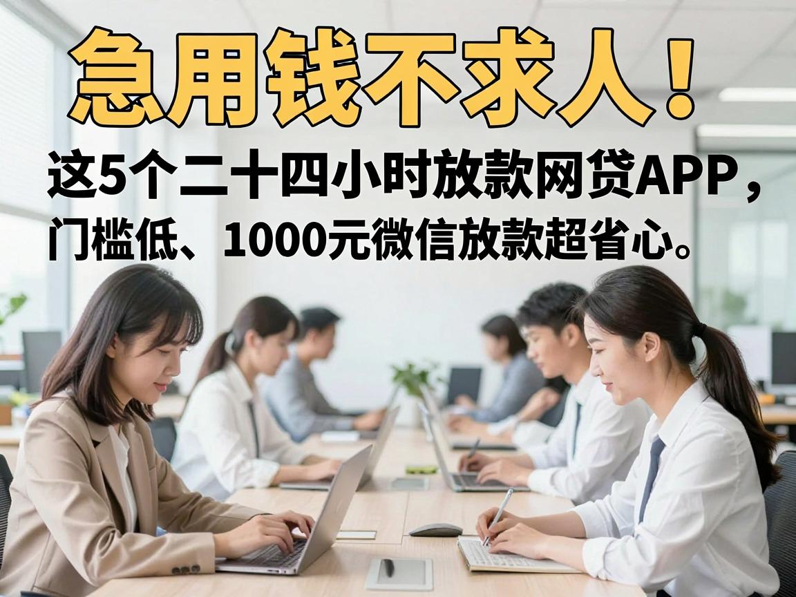 急用钱不求人!这5个二十四小时放款网贷APP,门槛低、1000元微信放款超省心