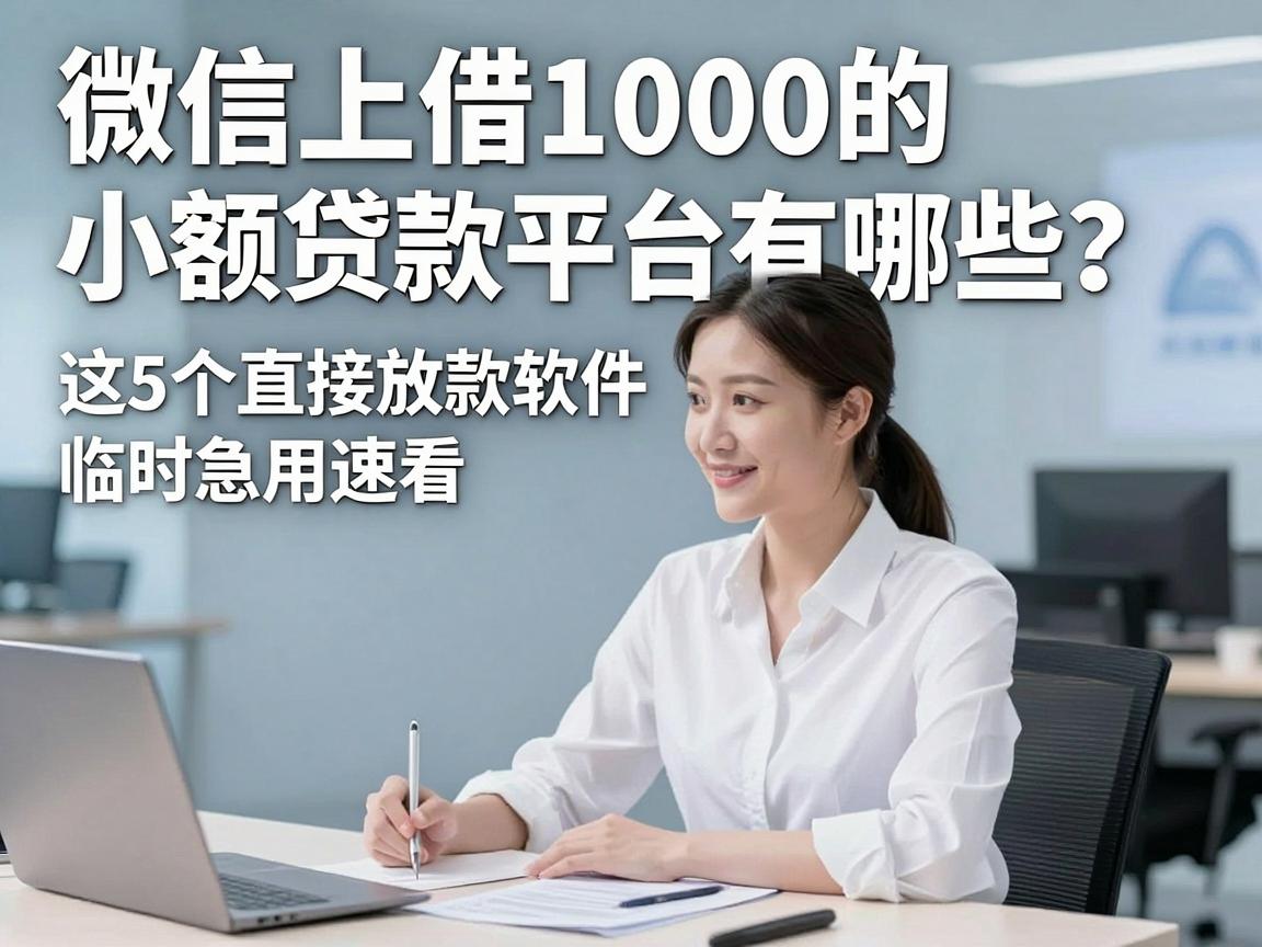 微信上借1000的小额贷款平台有哪些?这5个直接放款软件临时急用速看
