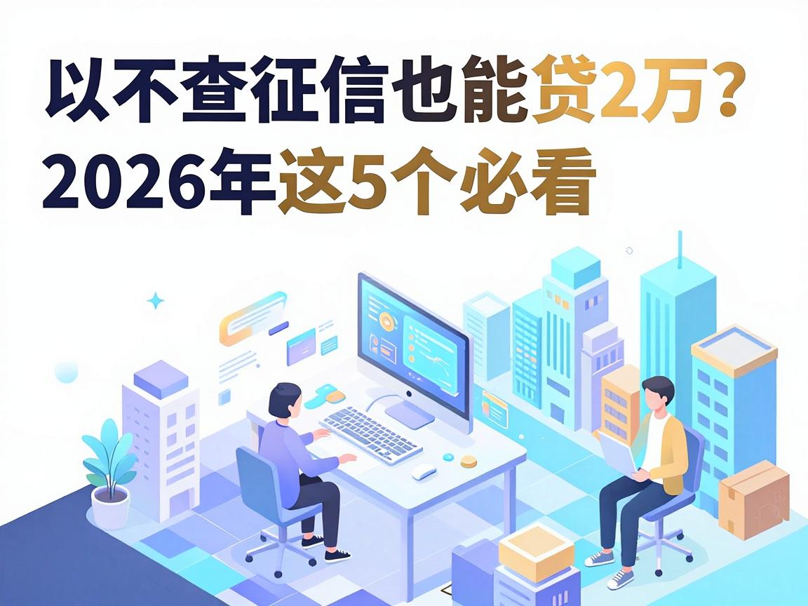 不查征信也能贷2万?2026年这5个必看,顺带整理对征信要求不高的借钱3000软件