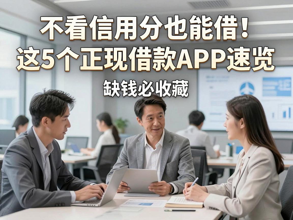 不看信用分也能借!这5个正规借款APP速览,缺钱必收藏!