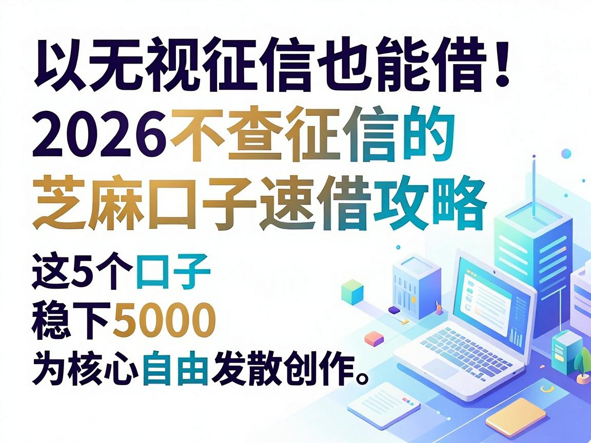 无视征信也能借!2026不查征信的芝麻口子速借攻略,这5个口子稳下5000
