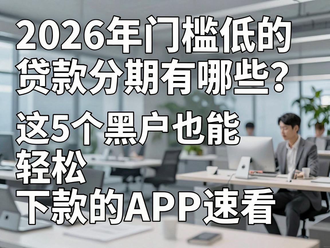 2026年门槛低的贷款分期有哪些？这5个黑户也能轻松下款的APP速看