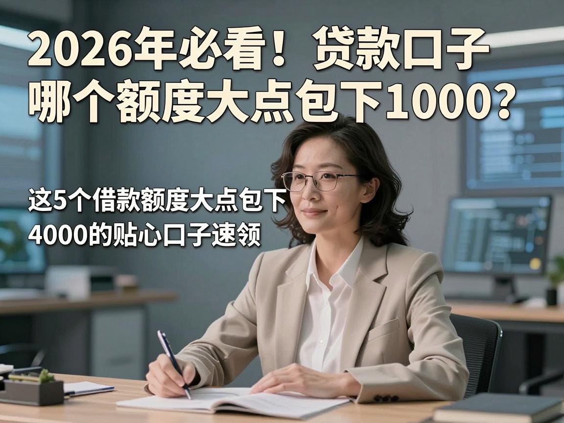 2026年必看！贷款口子哪个额度大点包下1000？这5个借款额度大点包下4000的贴心口子速领