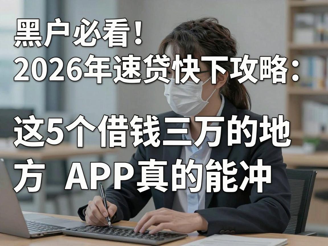 黑户必看!2026年速贷快下攻略:这5个借钱三万的地方APP真的能冲