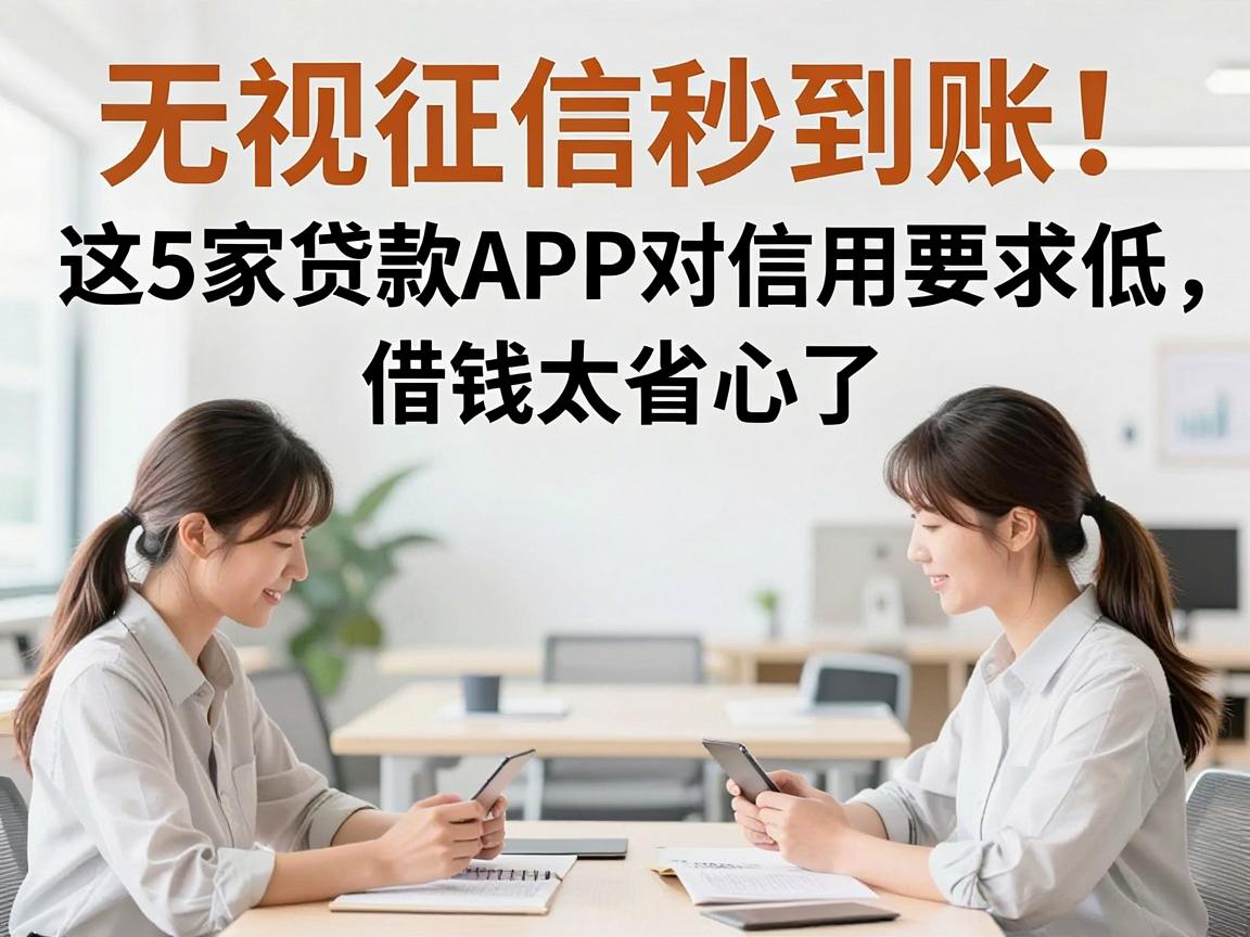 无视征信秒到账!这5家贷款APP对信用要求低,借钱太省心了