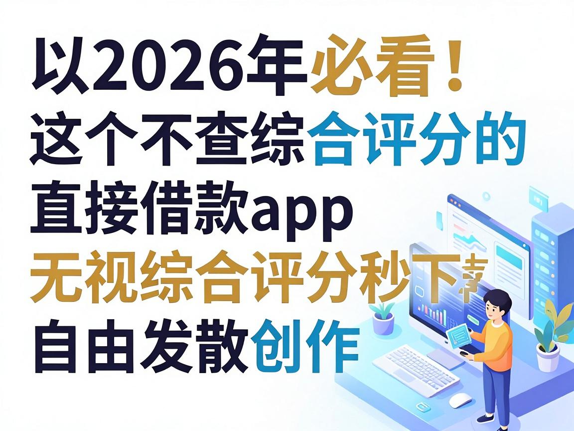 2026年必看！这5个不查综合评分的直接借款app，无视综合评分秒下款