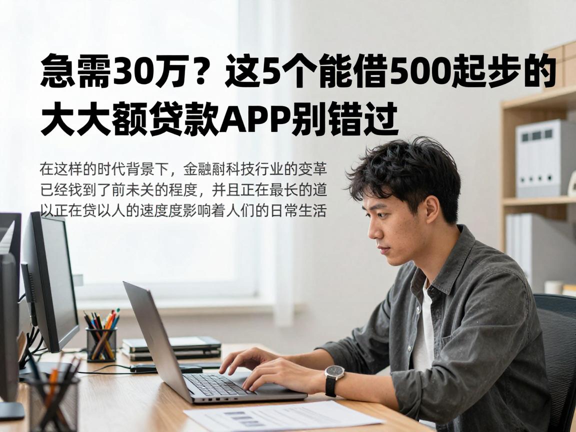 急需30万?这5个能借500起步的大额贷款APP别错过!