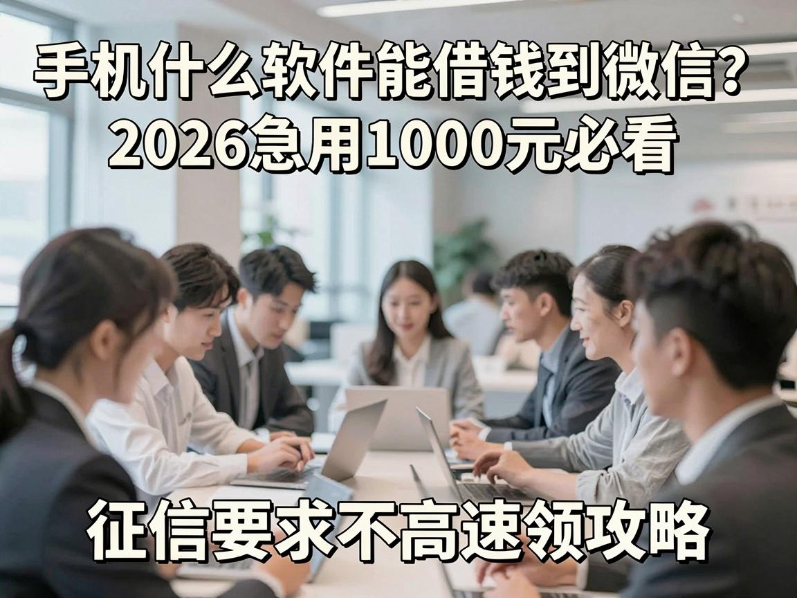 手机什么软件能借钱到微信？2026急用1000元必看，征信要求不高速领攻略！