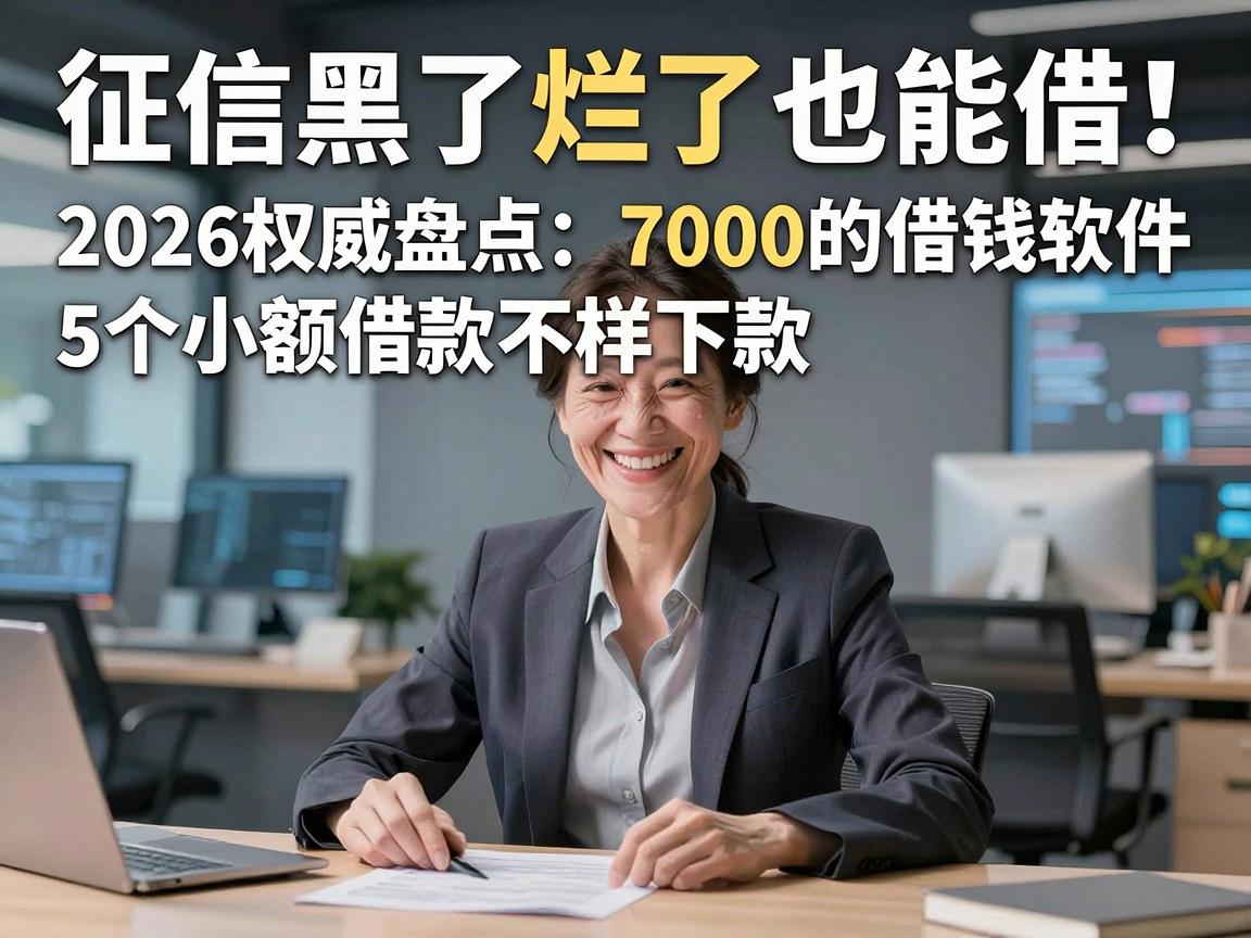 征信黑了烂了也能借!2026权威盘点:5个小额借款7000的借钱软件,征信不好照样下款