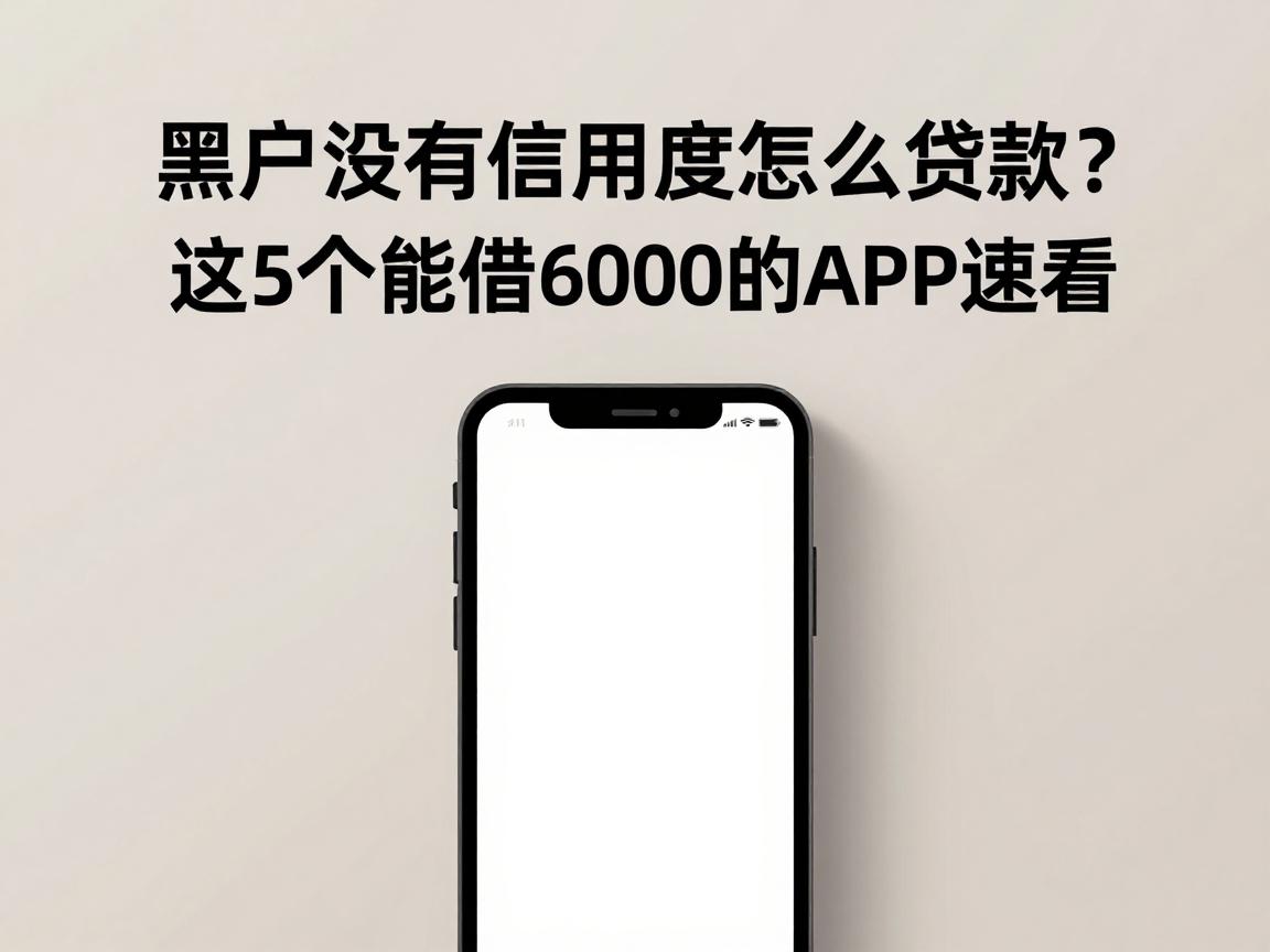 黑户没有信用度怎么贷款？这5个能借6000的APP速看