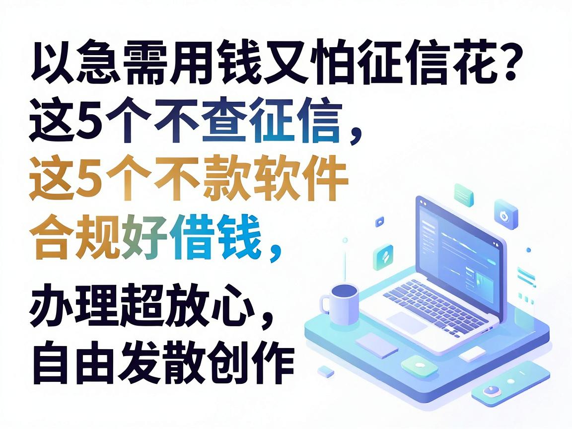 急需用钱又怕征信花?这5个不查征信的借款软件合规好借钱,办理超放心