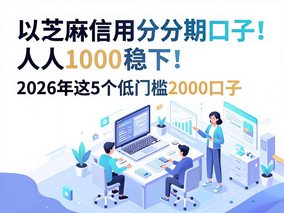 芝麻信用分分期口子人人1000稳下！2026年这5个低门槛2000口子被强烈推荐