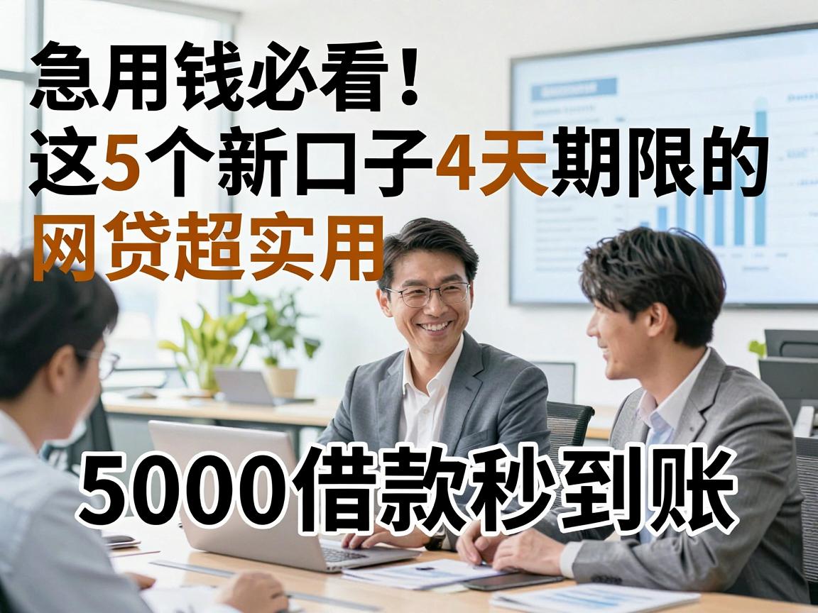 急用钱必看!这5个新口子4天期限的网贷超实用,5000借款秒到账!