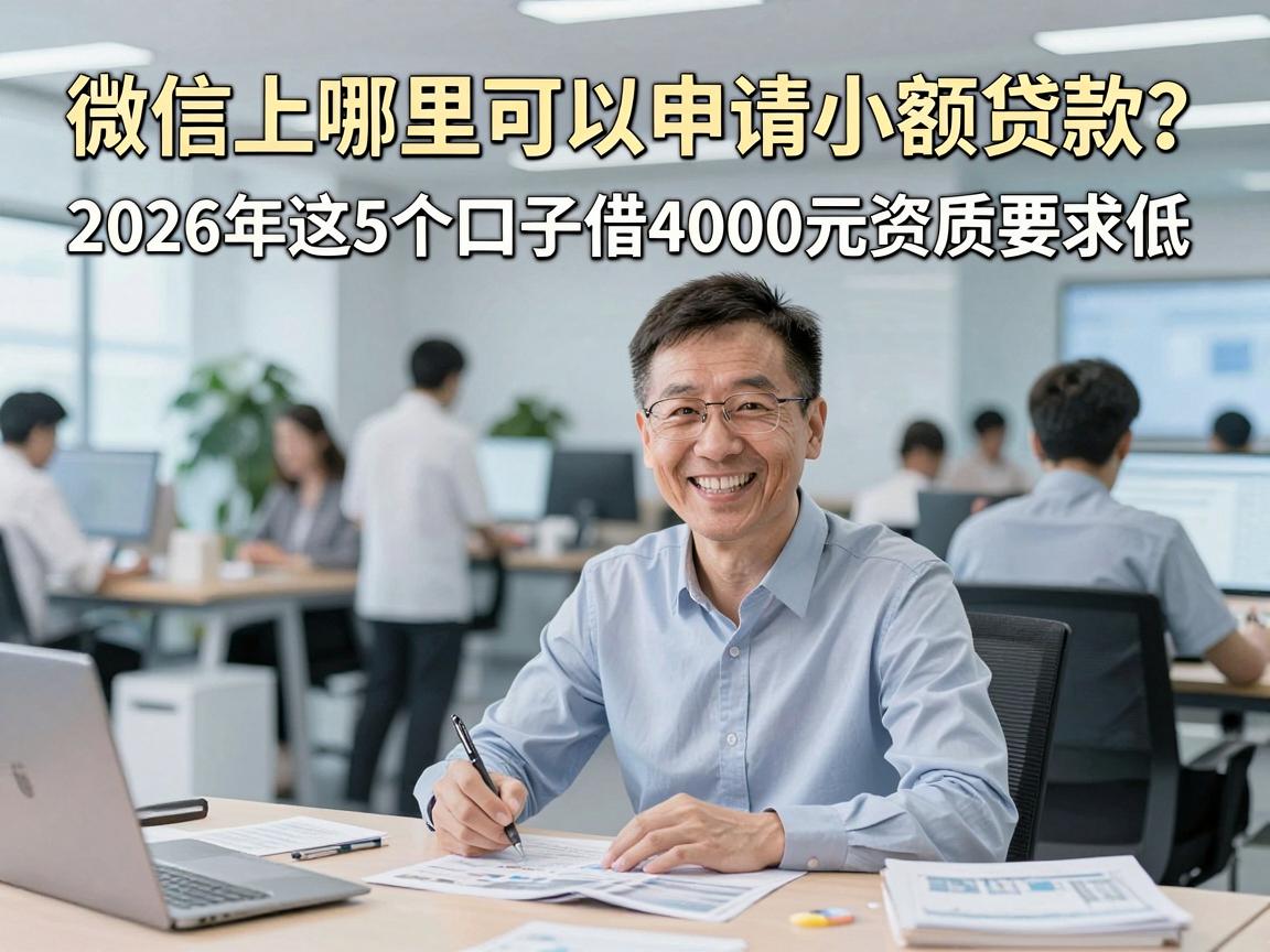 微信上哪里可以申请小额贷款?2026年这5个口子借4000元资质要求低