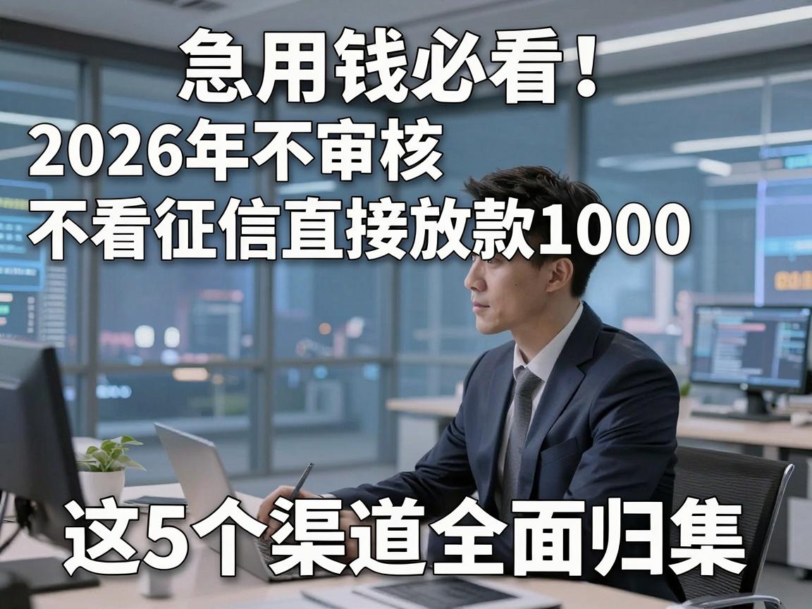 急用钱必看!2026年不审核不看征信直接放款1000,这5个渠道全面归集!