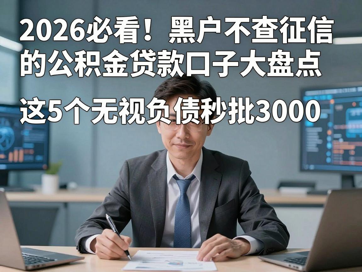 2026必看！黑户不查征信的公积金贷款口子大盘点，这5个无视负债秒批3000
