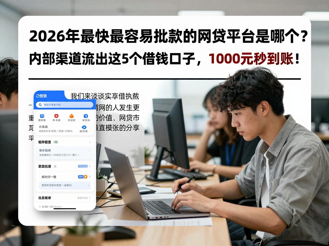 2026年最快最容易批款的网贷平台是哪个?内部渠道流出这5个借钱口子,1000元秒到账!