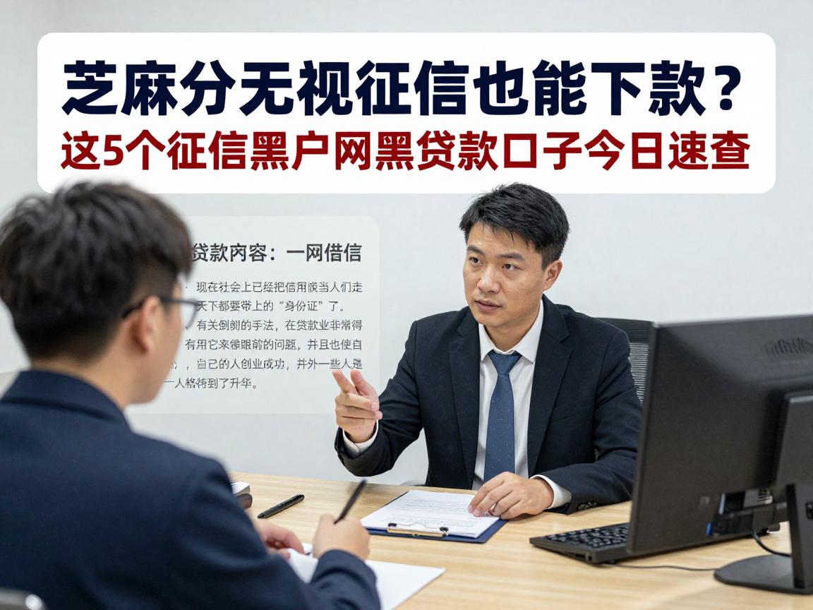 芝麻分无视征信也能下款?这5个征信黑户网黑贷款口子今日速查!