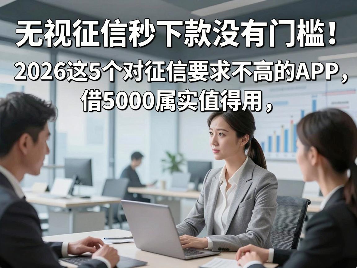 无视征信秒下款没有门槛!2026这5个对征信要求不高的APP,借5000属实值得用