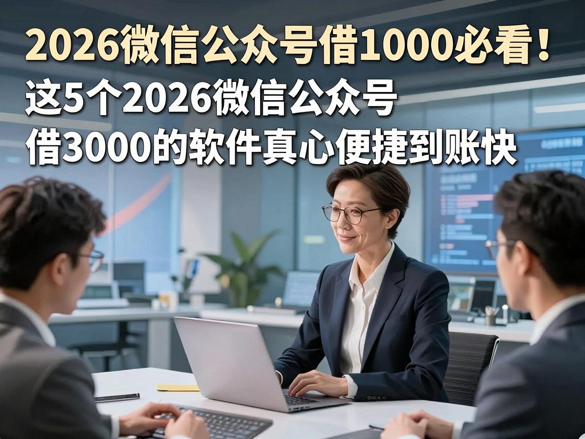 2026微信公众号借1000必看!这5个2026微信公众号借3000的软件真心便捷到账快