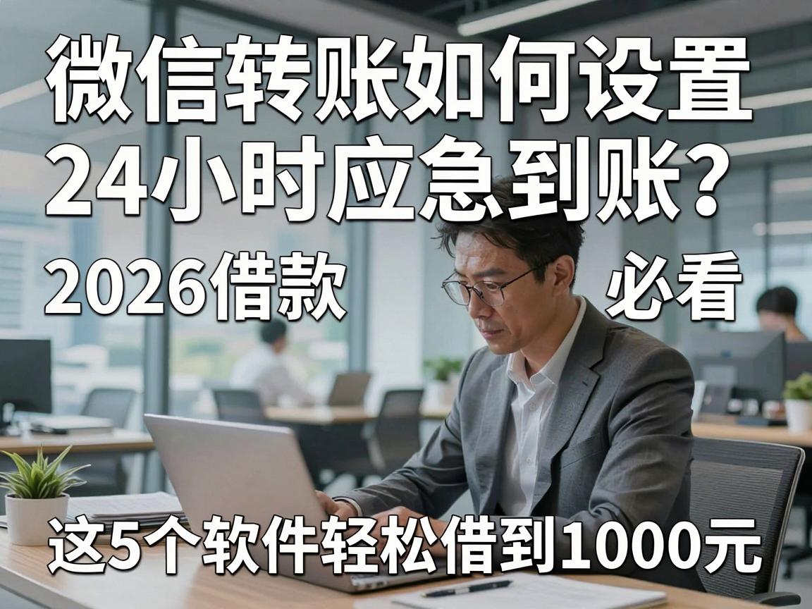 微信转账如何设置24小时到账?2026借款应急必看,这5个软件轻松借到1000元
