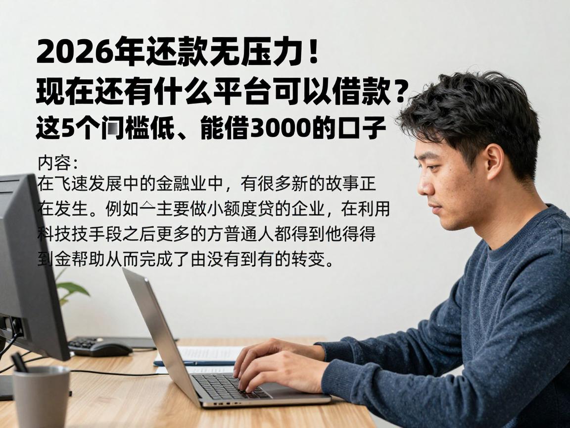 2026年还款无压力!现在还有什么平台可以借款?这5个门槛低、能借3000的口子盘点
