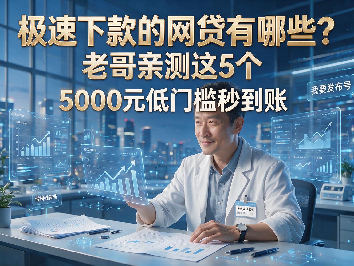 极速下款的网贷有哪些?老哥亲测这5个,5000元低门槛秒到账!