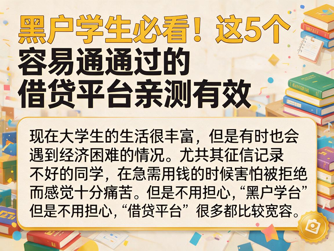 黑户学生必看!这5个容易通过的借贷平台亲测有效