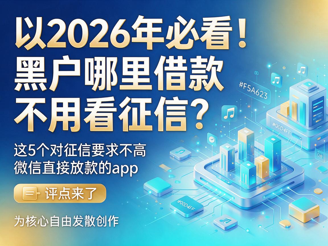 2026年必看!黑户哪里借款不用看征信?这5个对征信要求不高、微信直接放款的App评点来了