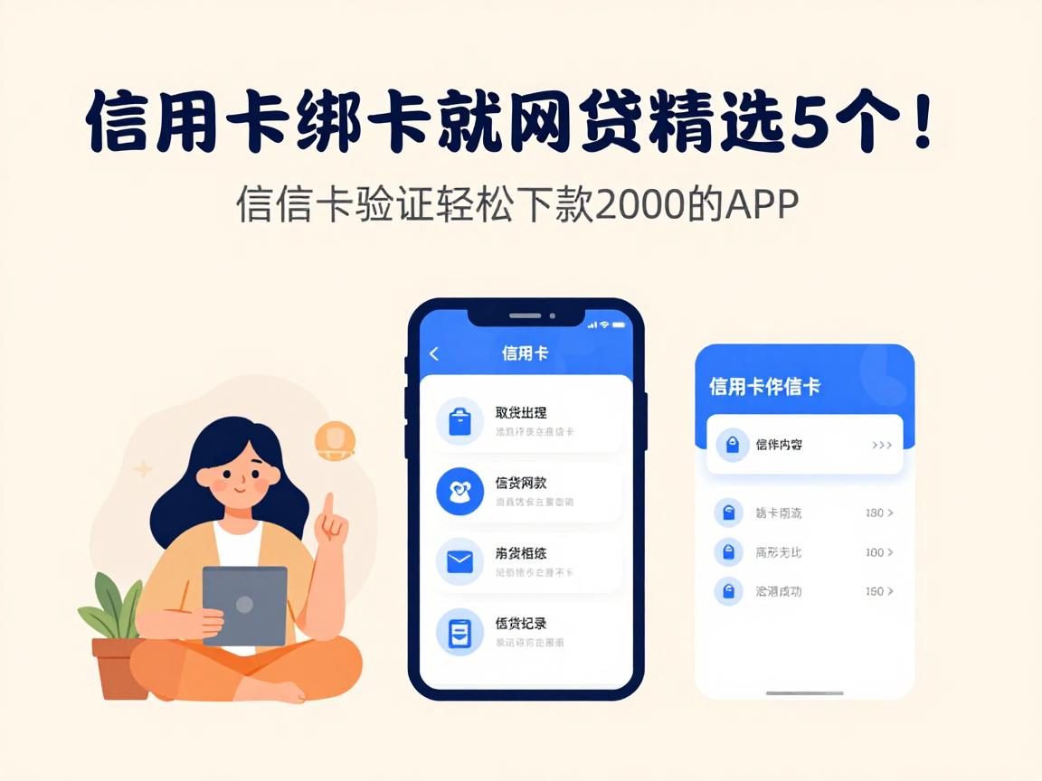信用卡绑卡就能借的网贷精选这5个!凭信用卡验证轻松下款2000的APP