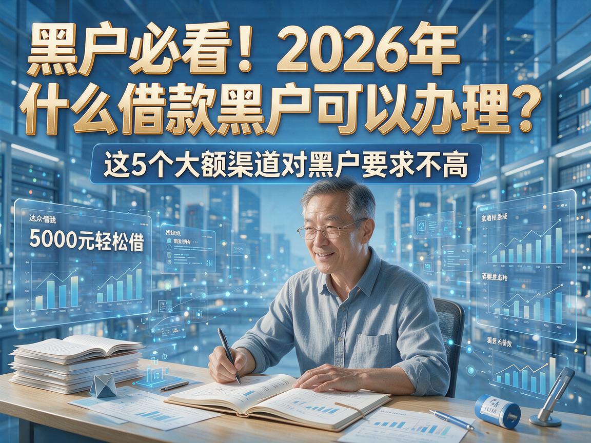 黑户必看!2026年什么借款黑户可以办理?这5个大额渠道对黑户要求不高,5000元轻松借