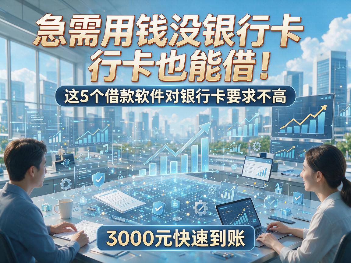 急需用钱没银行卡也能借!这5个借款软件对银行卡要求不高,3000元快速到账