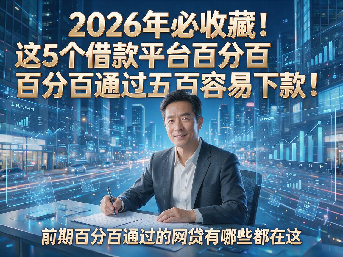2026年必收藏!这5个借款平台百分百通过五百容易下款,前期百分百通过的网贷有哪些都在这
