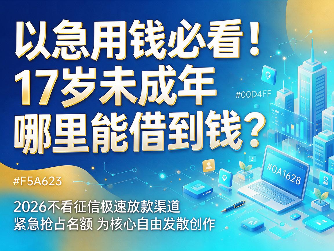 急用钱必看！17岁未成年哪里能借到钱？2026不看征信极速放款渠道紧急抢占名额