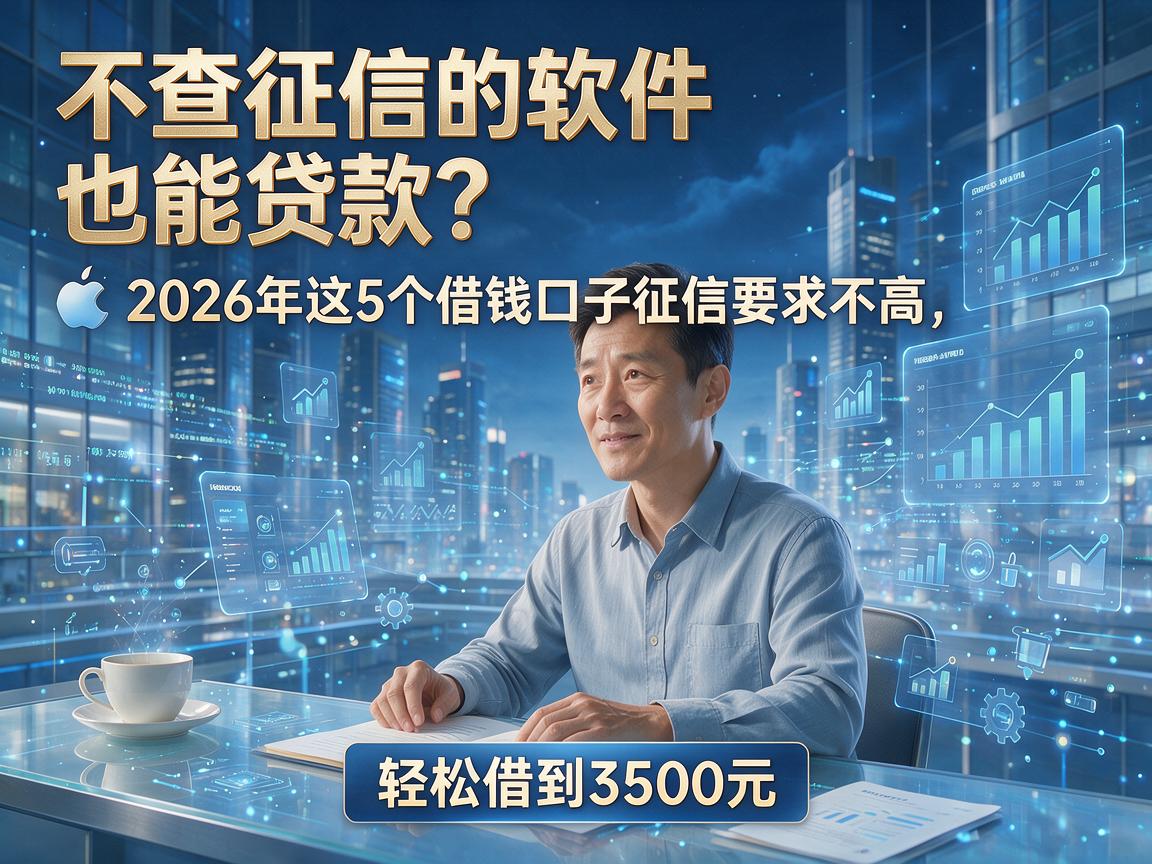 不查征信的软件也能贷款?2026年这5个借钱口子征信要求不高,轻松借到3500元