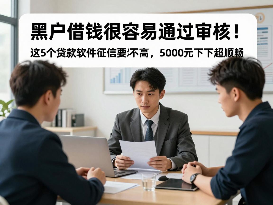 黑户借钱很容易通过审核！这5个贷款软件征信要求不高，5000元下款超顺畅