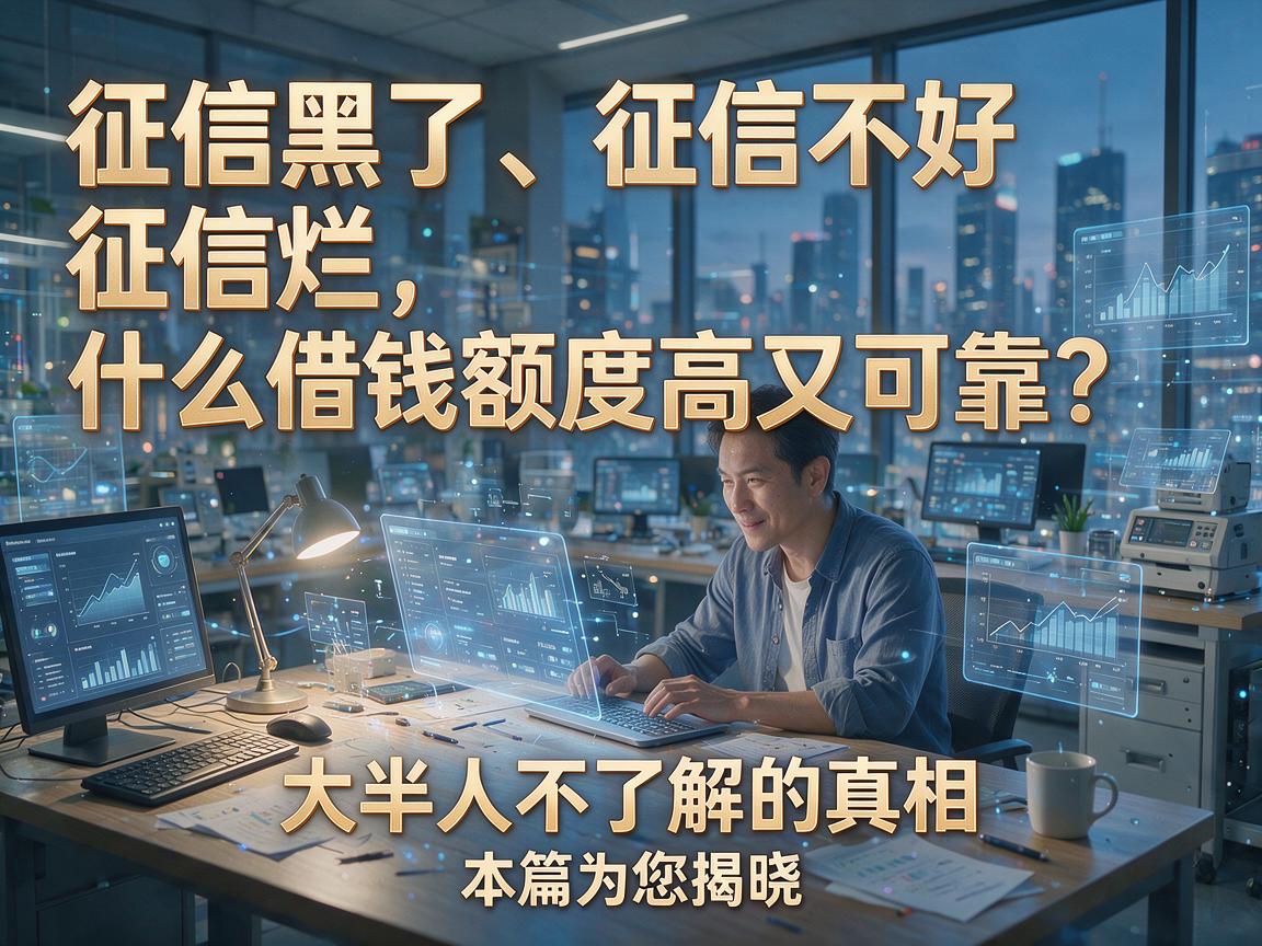 征信黑了、征信不好、征信烂,什么借钱额度高又可靠?大半人不了解的真相,本篇为您揭晓!