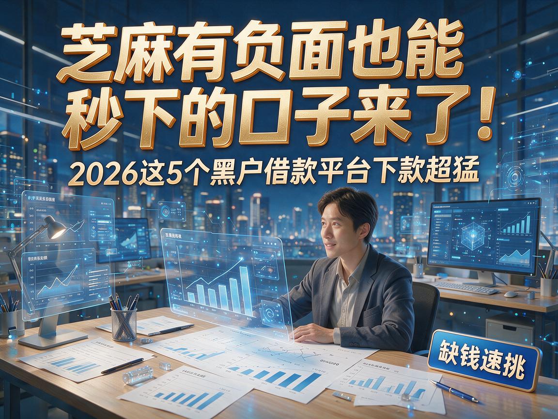 芝麻有负面也能秒下的口子来了！2026这5个黑户借款平台下款超猛，缺钱速挑！