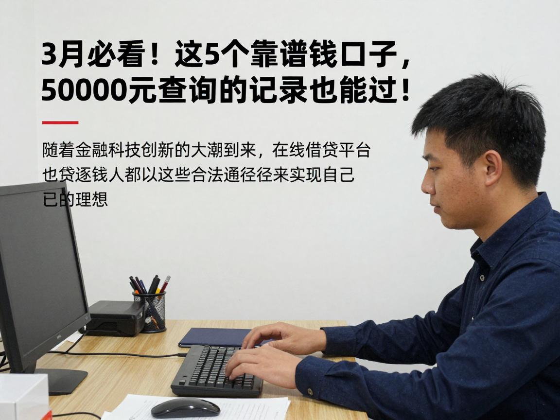 3月必看!这5个靠谱借钱口子,5000元快速审批,贷款平台查询征信的记录也能过!