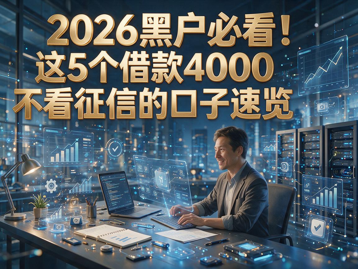 2026黑户必看！这5个借款4000不看征信的口子速览