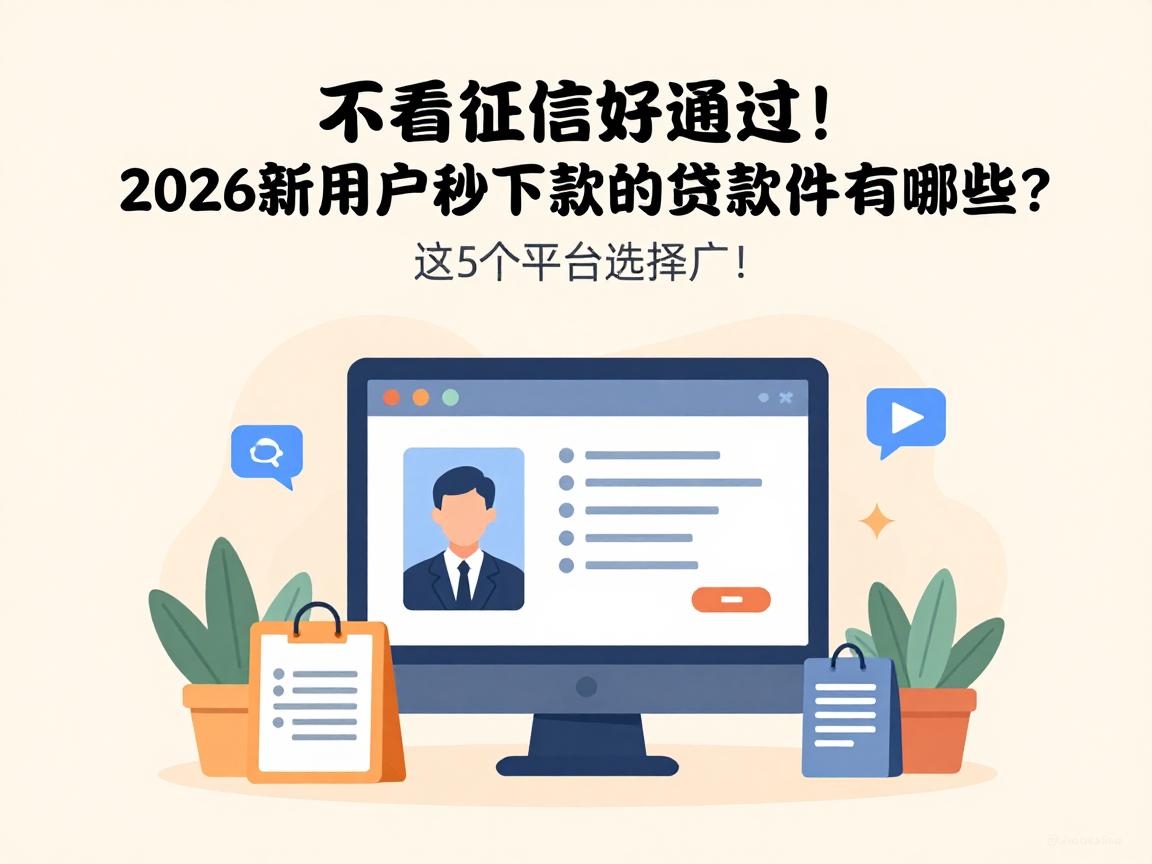 不看征信好通过!2026新用户秒下款的贷款软件有哪些?这5个平台选择广!