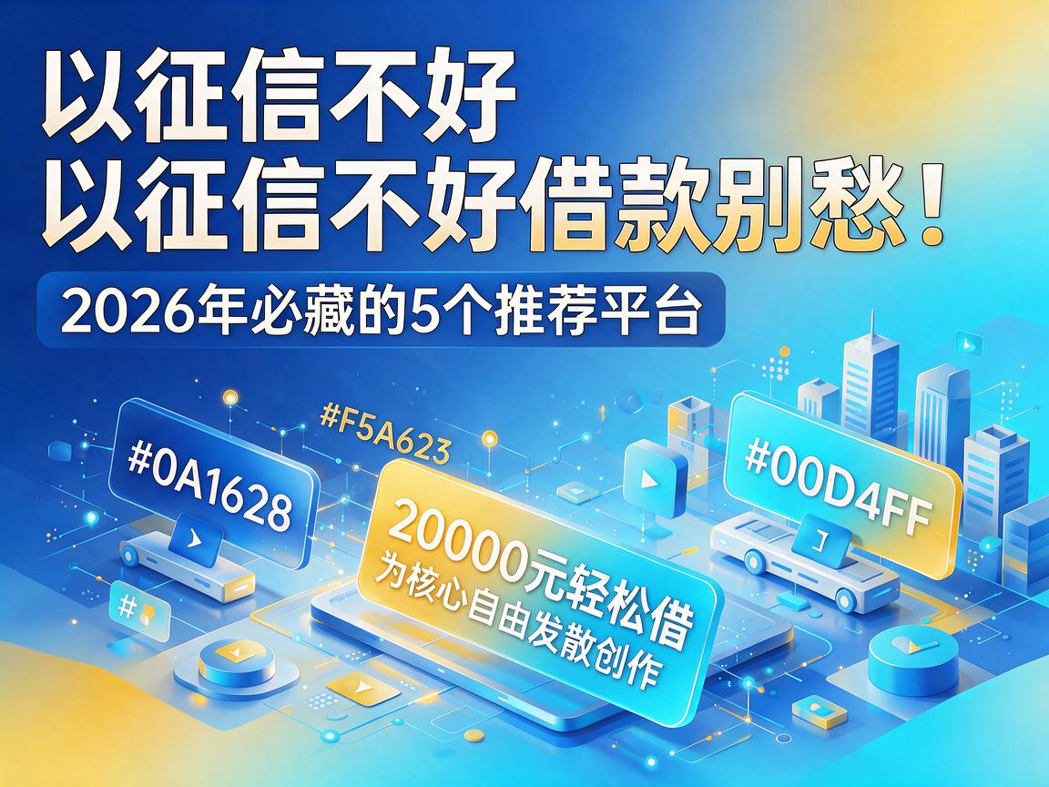 征信不好借款别愁!2026年必藏的5个推荐平台,20000元轻松借