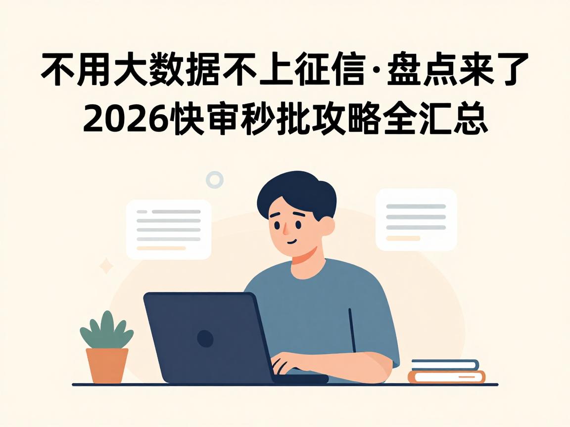 不用大数据不上征信的小贷盘点来了!2026快审秒批攻略全汇总