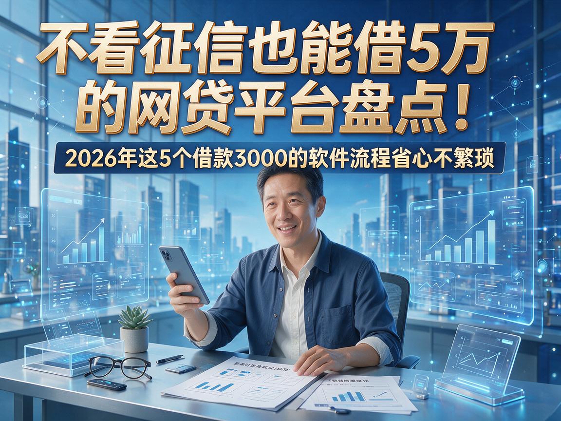 不看征信也能借5万的网贷平台盘点!2026年这5个借款3000的软件流程省心不繁琐